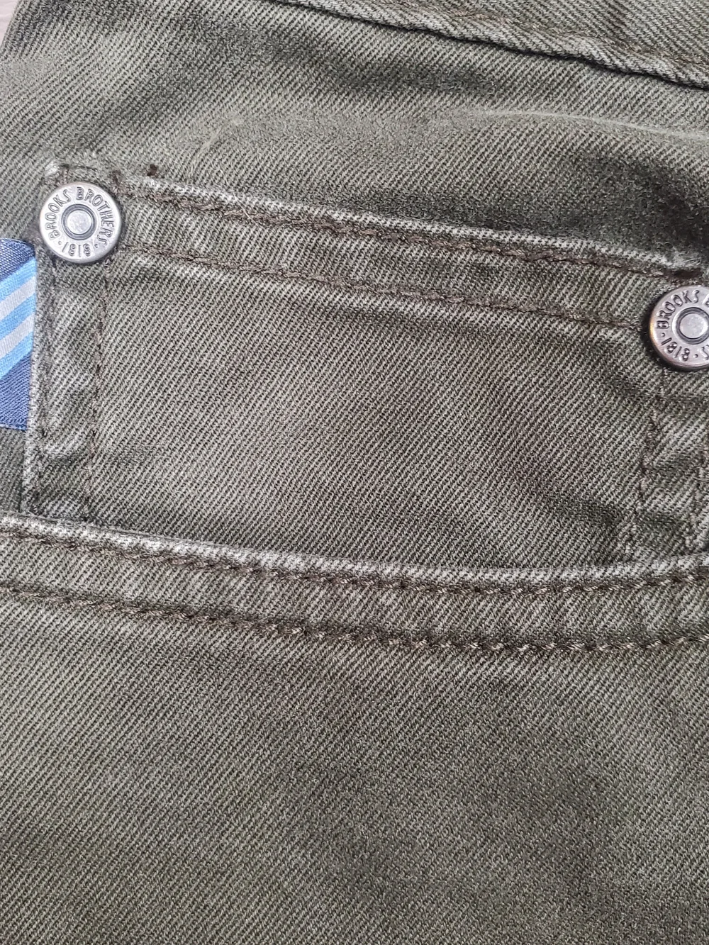 Brooks Brothers Mens 35x29 Olive Green Stretch Chino Pants